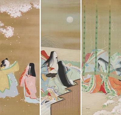 Snow, Moon, and Flowers. By Uemura Shoen. Showa era, 1937.