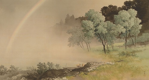 After the Rain. By Kawai Gyokudo. Taisho era, 1924.
